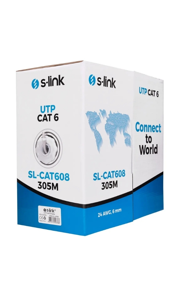 S-link SL-CAT608 305 Метри Сив UTP CAT6 Кабел S-link SL-CAT608 305 Метри Сив UTP CAT6 Кабел - Image 1
