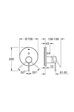 Grohe Essence 2-во Двосмерно Превртувачко Смесувачко за Бања со Една Рачка - 24167da1 - Image 2