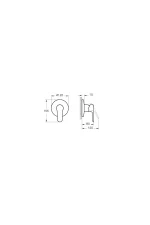 Root Round A4272874 вграден душ смесувач, софт златен. - Image 2