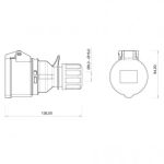 Cee Норма 5*16A Продолжувачка штекер - Image 2