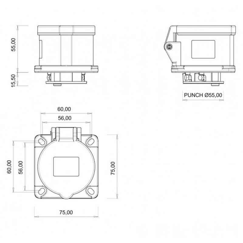bc1-1505-2413-cee-norm-516a-makine-priz-cee-norm-disi-erkek-priz-gruplari-bemis-6029-58-B Bemis (Bc1-1505-2413) Cee Norm 5*16A Машински Приклучок - Image 2