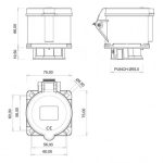 Bemis (BC1-3505-2413) CEE Norm 5*32A Рамен Машински Приклучок - Image 2