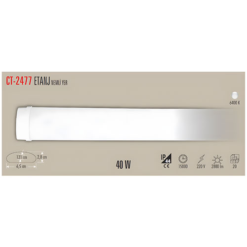 ct-2477-40w-led-etanj-arm-beyaz-etanj-armaturler-cata-11452-79-K 40W ЛЕД Етањ Арматура Бела - Image 2
