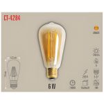 Cata Ct-4284 6W Rustik Led крушка E27 Amber - Image 3