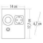 Cata CT-5109 2W Под плот LED и приклучок - Бела - Image 2