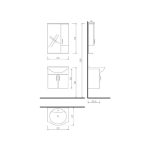 Denko Akyazı 55 cm MDF Црн Комплет за Бања Шкаф - Image 4