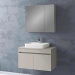 Denko Etna 80 cm MDF Пепел Сива Бања Кабинет Сет