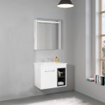 Denko Latte 65 цм МДФ бела бања гарнитура