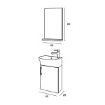 Denko Rio 45 cm MDF Бања Комплет Шкафови - Image 2