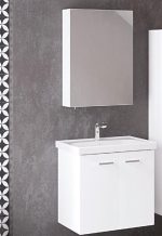 Denko Terra 60 см МДФ бели бања кабинет сет