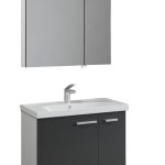 Denko Terra 80 cm MDF антрацит сив бања кабинет гарнитура