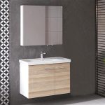 DENKO Terra 80 cm MDF Комплет за Бања (Без Висок Ормар)