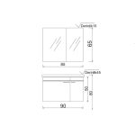 Denko Terra 90 цм МДФ Ализе Бања Комплет TER 90A - Image 3