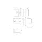 Denko Tuana 80 cm MDF Bela Set za Banja Ormari. - Image 2