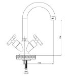 GPD Смештената цевка за лавабо со назаден дизајн Nino DLB05 - Image 2