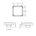 Fause Komple Челик Керамика Компатибилен Вграден Поден Слив 10x10 cm KSZ101 - Image 2