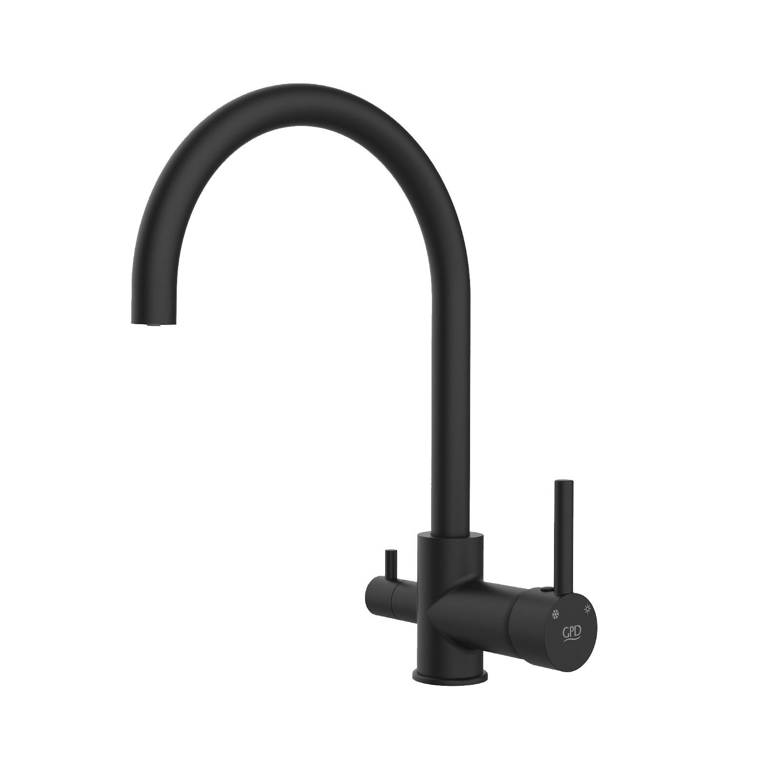 GPD Мијалник Батерија со Излез за Прочистена Вода Црна MAR70-S