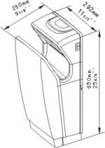 Xinda Fotoselli Jet Кула Тип Машина за Сушење Рацете 850W GSQ70A - Image 2