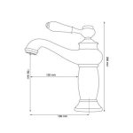 Fause Rustik Чесалка за умивалник Винтиџ Црна KLB100-B - Image 4