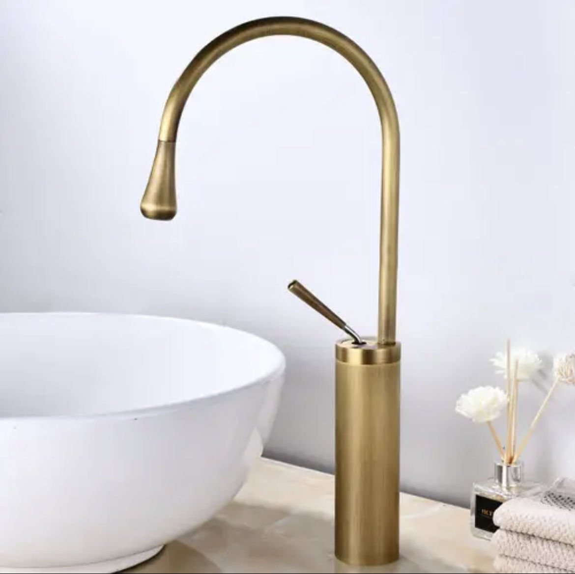 ksl105-a-fause-yuksek-canak-lavabo-bataryasi-antik-eskitme-pelicano-2.jpg Fause Висока Чинија Лавабо Батерија Pelicano Антички Ескитме KSL105-A - Image 1