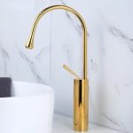 Fause Висока Чешма за Мијалник Pelicano Златна Gold KSL105-G