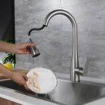 Fause Спирална Мијалник Батерија Pull Down 3 Функции Четка Никел KTE125-BR - Image 2