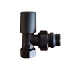 Fause Радијаторска вентил за пешкир Боцна тип 1/2'' Црна KVN101-B
