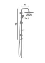 Монавит Блек Робот Сет за Туш, Прскалка, Горен Туш MVT3015 - Image 2