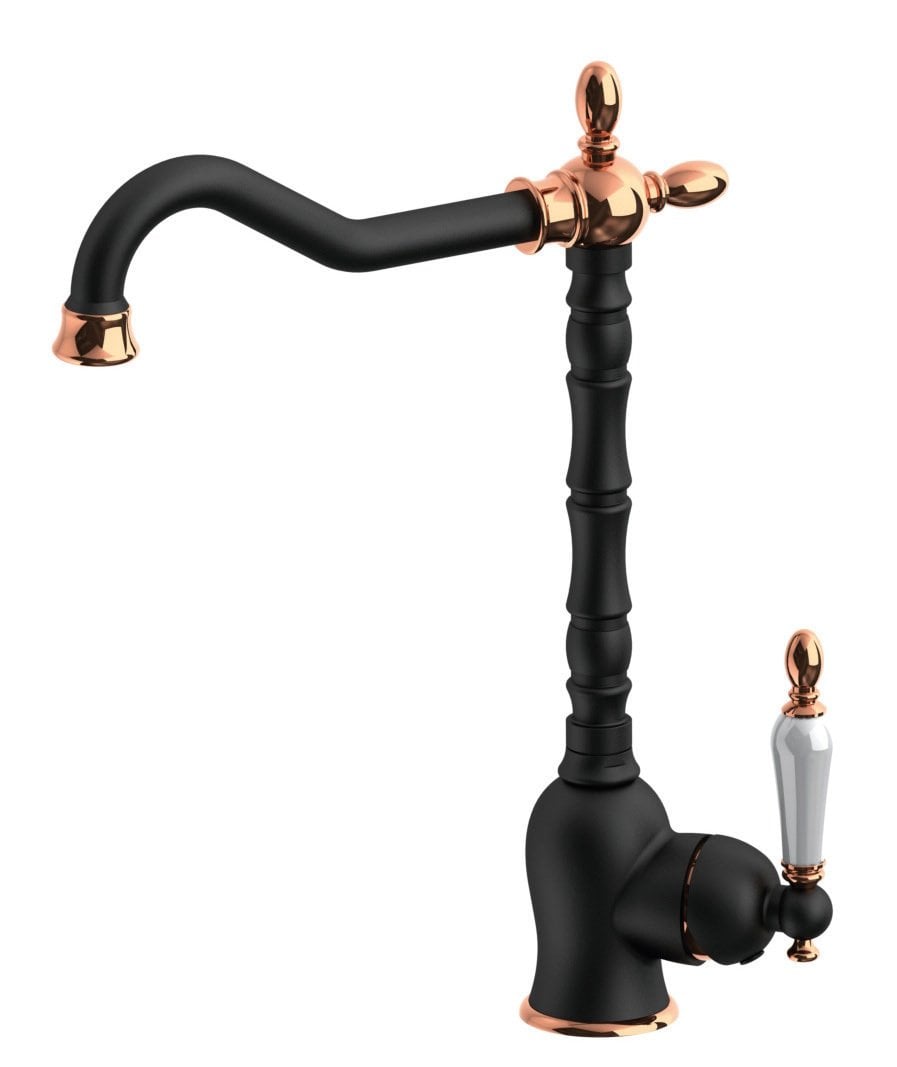 mte180-s-r.jpg Единствената батерија за куќа со еден кран Retro црна роза MTE180-S-R - Image 1