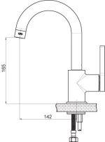 GPD Едноделен лавабо батерија Gildo MTL165 - Image 2
