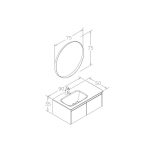 Орка Лисабон 90 цм мат бел бања кабинет сет - Image 2