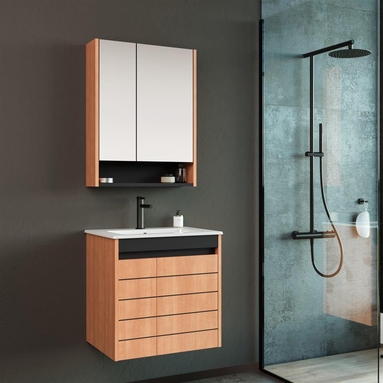 orka-ricato-60-cm-mdf-morgana-kiraz-ba-b683-a.jpg Орка Рикато 60 цм Моргана Кираз Бања Гардероба Гардероба Set - Image 1