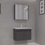 Орка Сајд 65 цм Капак Антрацит Бања Комплетен Долапен Сет - Image 3