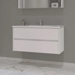 Орка Сиде 85 см Бел Комплет Бања Кабинет Со Фиоки - Image 3