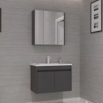 Orka Side 85 cm Комплет за бања со врата во антрацит - Image 4
