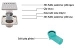 Sukar комплетен челичен подни пречистувач со рамка од 9 реда 15x15 см. - Image 2