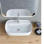 Туркуазен Cerastyle Aqua плочеста чинија за умивање за плочести топ 80x40 см.
