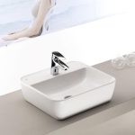 Турквоаз Cerastyle One Плочесто умивалник за маса 46 * 42 см (со дупка)