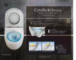 Turkuaz City Rimless Канален санитарен фаянс без рамка и капак за унитарно флуширање Бела Слим.
