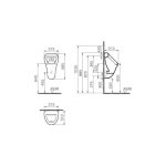 VitrA Архитект Бела писуар со воден влез од позадина 6201L003-0199. - Image 2