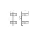 Vitra Base 300 Хром Двоен Држач за Сунѓер A44163 - Image 2