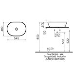 VitrA Geo Oval Посуден Лавабо 55 см Бело 7427B003-0016 - Image 2