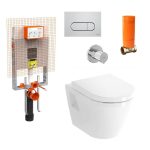 Vitra Integra Bela Kanalna Visečka WC Školjka Kompleten Set so Vgradna Kazanče 800-2027