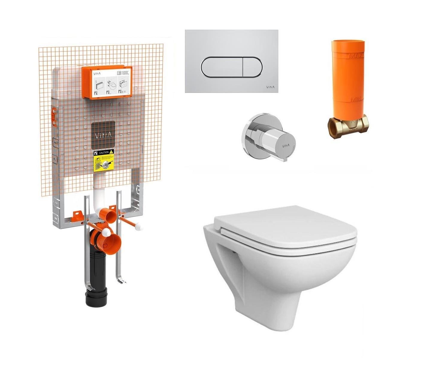 vitra-s20-kanalsiz-asma-klozet-ve-vitr-49a9-a.jpg Vitra S20 Безканално висечко тоалетно школка и Vitra Вграден резервоар Комплетен сет 800-2027 - Image 1