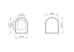 VitrA Zentrum Round Бавно Затворање Тоалетно Седиште Бело 127-003-009 - Image 2