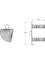 VitrA Base 400 Двоен Полице Мат Црн A4416036 - Image 2