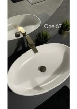 Turkuaz Cerastyle One Еден Умивалник 67*42см Чинија за Плоча (Без Дупки) - Image 2