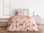 Ranforce Joyful Orange Постелни Комплет за Еден
