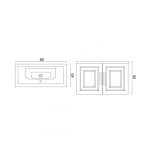 Denko Royal 90 cm MDF антрацит сиви бања кабинет сет - Image 2
