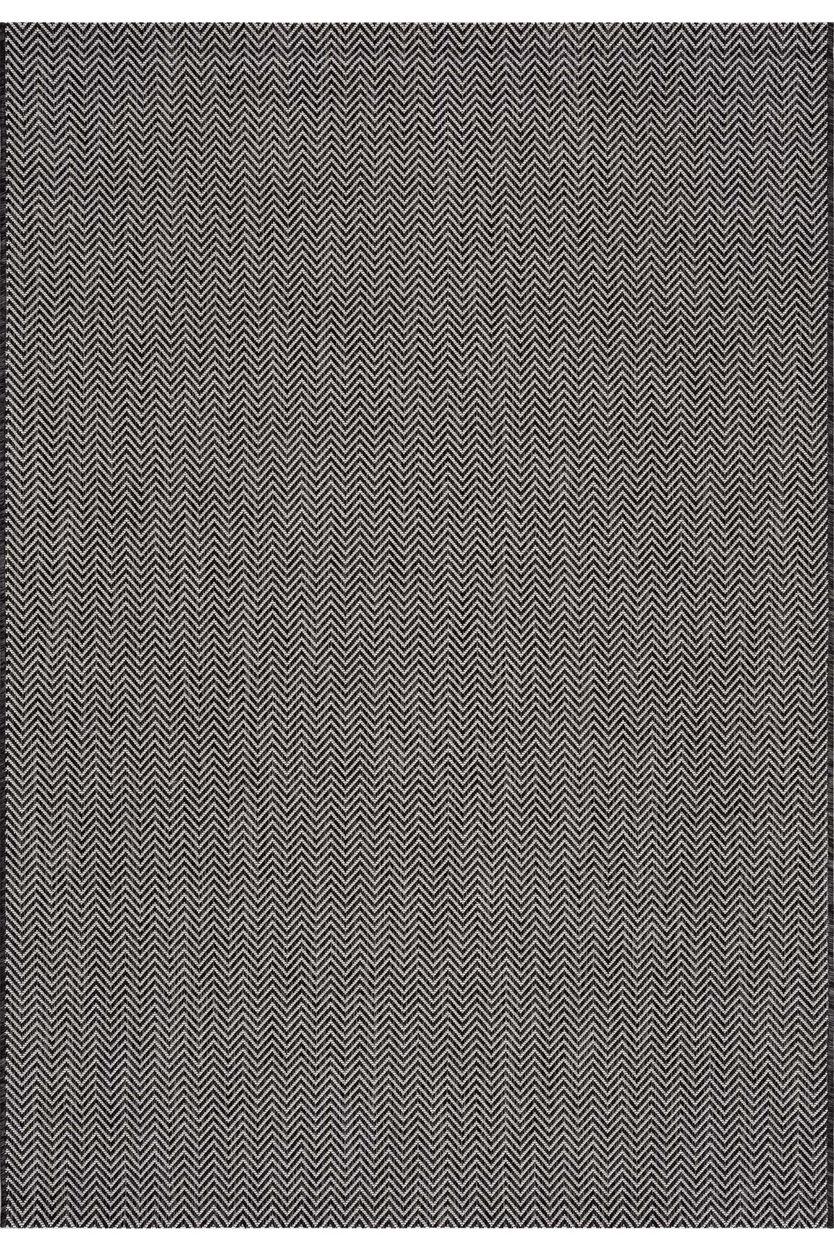 FRESCO-20522A-EKRU-SIYAH-1.jpg Fresco Црн Скандинавски Јута Перачки Балконски и Кујнски Тепих 120x180 - Image 1